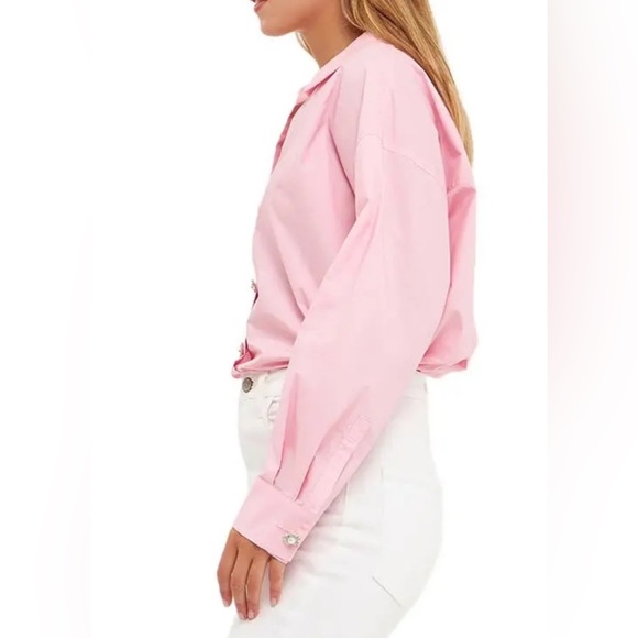 English Factory Light Pink Button-Down Shirt Size L - Picture 3 of 4